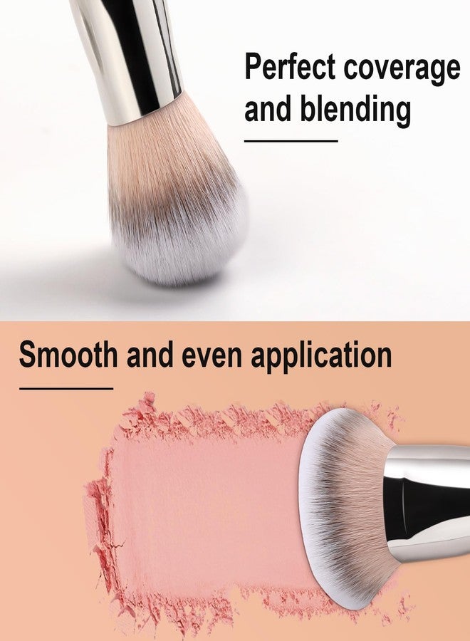 TEOYALL Domed Cheek Brush, Medium Precision Brush Head with Dense Synthetic Bristles for Contour Bronzer Blush with Loose Powder Cream - Image 4